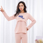 Spring And Autumn Pure Cotton Confinement Wear Maternity Nursing Pajamas