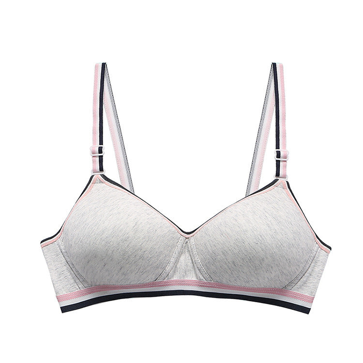 Women's Non-Wireless Pure Cotton Sports Bra Cotton Thin Underwear Bra