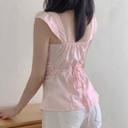 Sweetheart Age-reducing Square Collar Slimming Top
