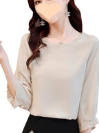 Women's Three-quarter Sleeve Chiffon Shirt
