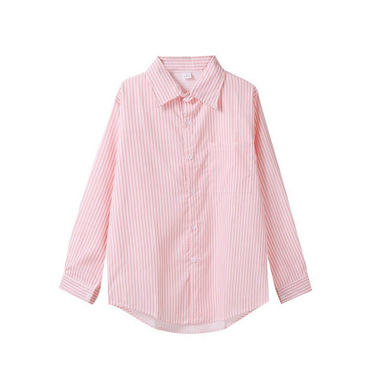 Striped Cardigan Outer Wear Women's Long-sleeved Sunscreen Shirt